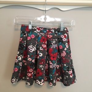 abercrombie kids floral skater skirt